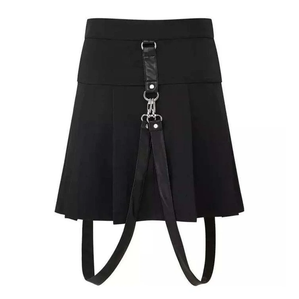 Blaire B**ch black mini skirt removable straps M